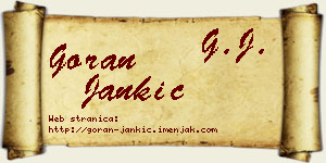 Goran Jankić vizit kartica